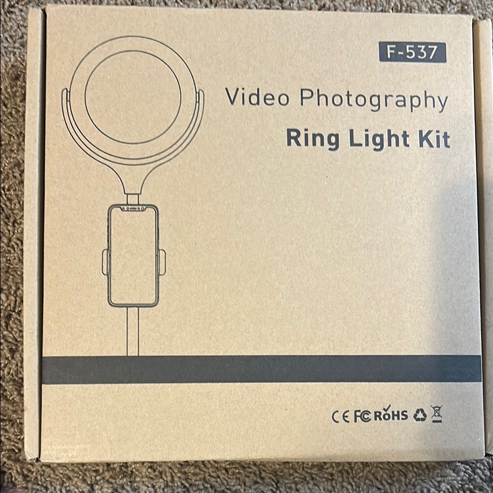White Video Ring Light Kit for Cameras and Photography